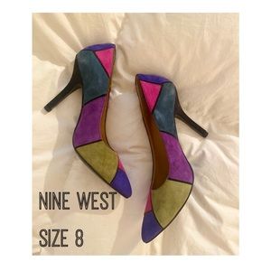 Nine West color block heels